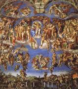 Michelangelo Buonarroti the last judgment oil painting